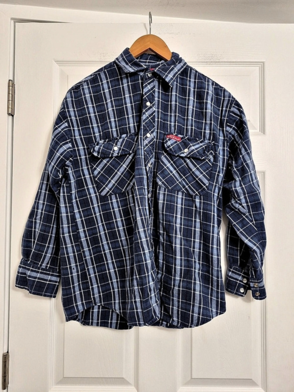 Dickies Men's Plaid Cotton Shirt Size Medium